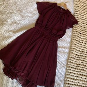 Keepsake burgundy Come Back dress